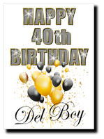 40th BIRTHDAY CARD DIAMOND STYLE