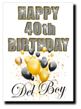 40th BIRTHDAY CARD DIAMOND STYLE