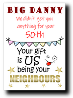 50th BIRTHDAY CARD FUNNY