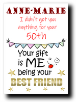 50th BIRTHDAY CARD FUNNY